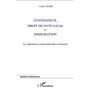 Citoyenneté, droit de vote local et immigration