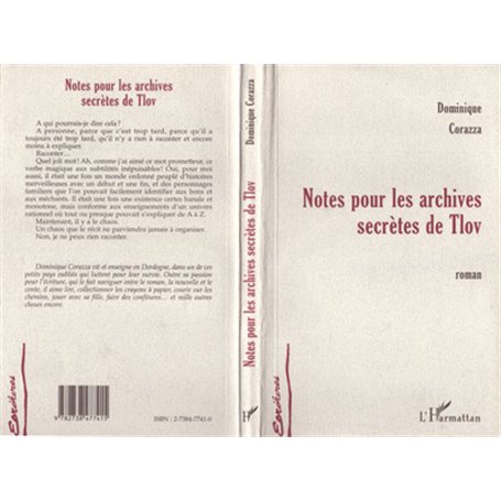 NOTES POUR LES ARCHIVES SECRÈTES DE TLOV