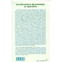 LES INTERVENTIONS DÉCENTRALISÉES EN AGRICULTURE