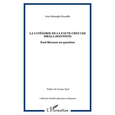 LA CATÉGORIE DE LA FAUTE CHEZ LES MBALA (BANTOUS)