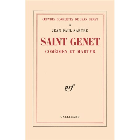 Saint Genet, comédien et martyr