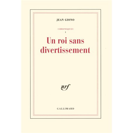 Un roi sans divertissement