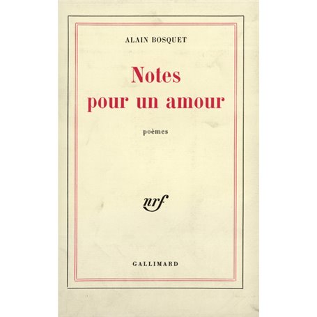 Notes pour un amour