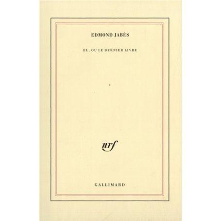 . (El, ou le dernier livre)