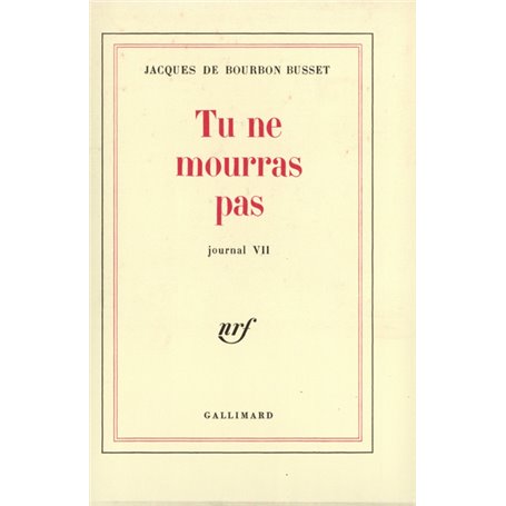 Tu ne mourras pas