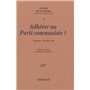 Adhérer au Parti communiste ?