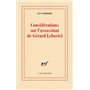 Considérations sur l'assassinat de Gérard Lebovici