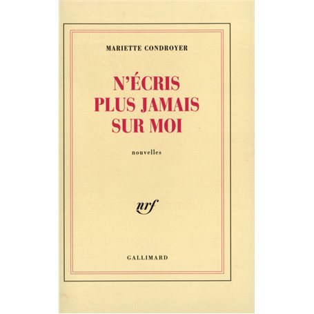 N'écris plus jamais sur moi