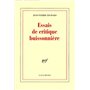 Essais de critique buissonnière