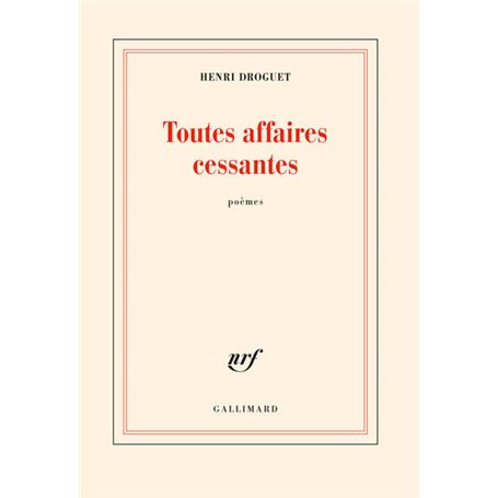 Toutes affaires cessantes