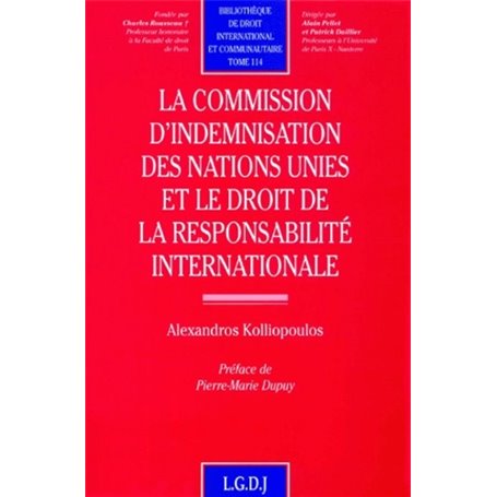 la commission d'indemnisation des nations unies et le droit de la responsabilité