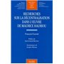 recherches sur la décentralisation dans l'oeuvre de maurice hauriou