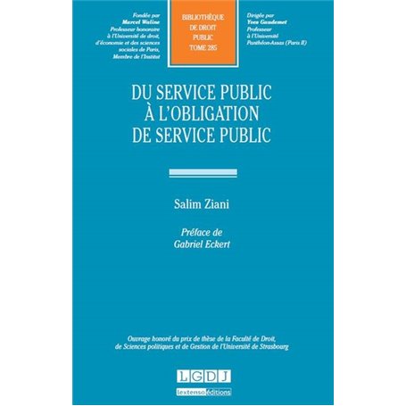 DU SERVICE PUBLIC À L'OBLIGATION DE SERVICE PUBLIC