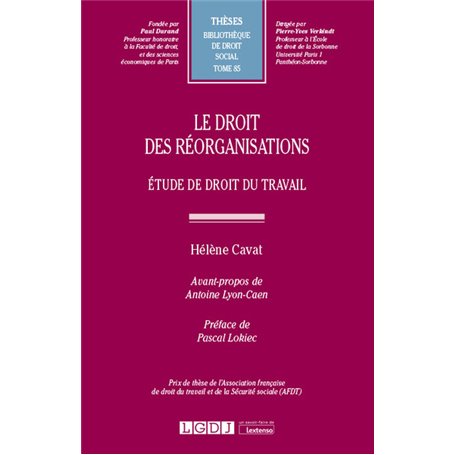 Le droit des réorganisations