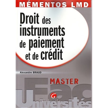 mémentos lmd - droit des instruments de paiement et de crédit