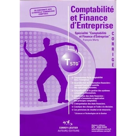Comptabilité et finance d'entreprise - Pochette corrigé
