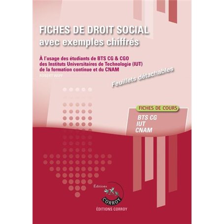 Fiches de  droit social avec exemples chiffrés