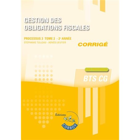 Gestion des obligations fiscales - Tome 2 - Corrigé