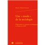 Une « mode » de la sociologie