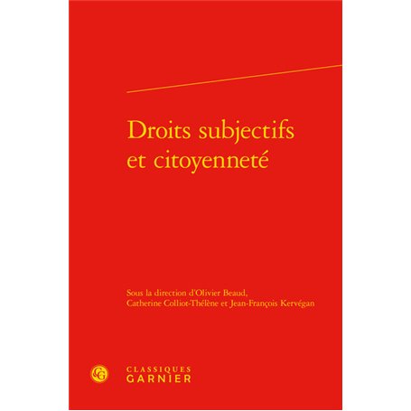 Droits subjectifs et citoyenneté