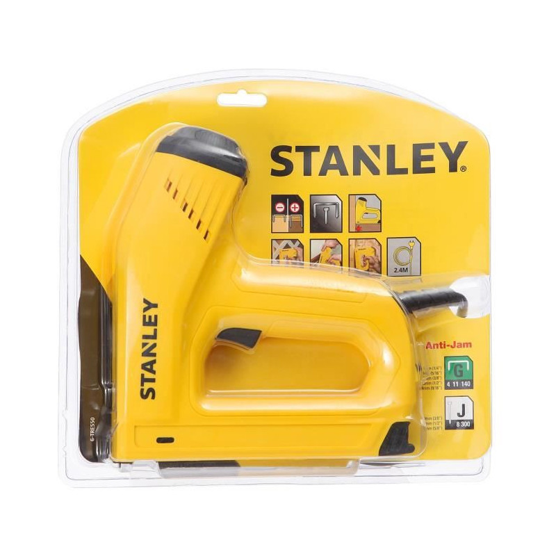 Agrafeuse électrique Stanley - 6-TRE550 avec câble de 2,5 m pour agrafe de type G et clous de type J - Gamme PRO