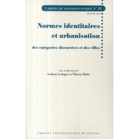 NORMES IDENTITAIRES ET URBANISATION
