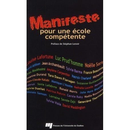 MANIFESTE POUR UNE ECOLE COMPETENTE