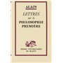 Lettres sur la philosophie première