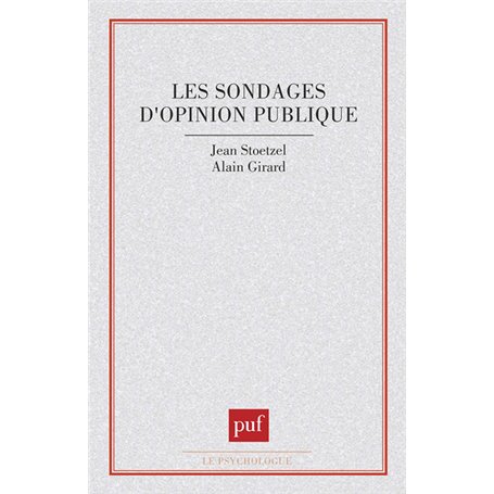 Les sondages d'opinion publiques