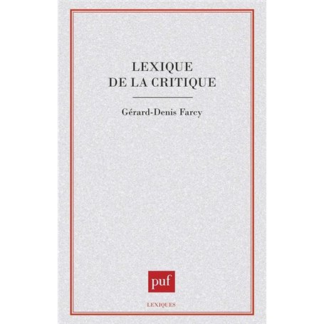 Lexique de la critique
