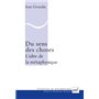 Du sens des choses. L'idée de la métaphysique