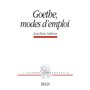Goethe, modes d'emploi