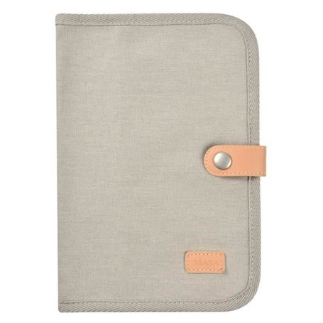 BEABA. Protege carnet de santé canvas gris perle