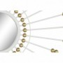 Miroir mural Home ESPRIT Blanc Doré Métal Verre 80 x 2,5 x 80 cm