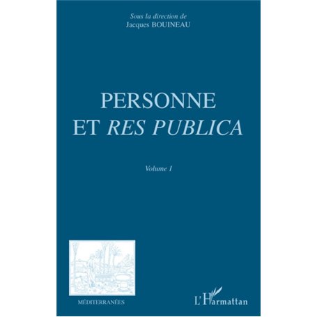 Personne et Res Publica Volume I