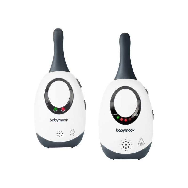 Babymoov Babyphone audio simply care avec fonction VOX, double alarme et 2 adaptateurs, portée 300m