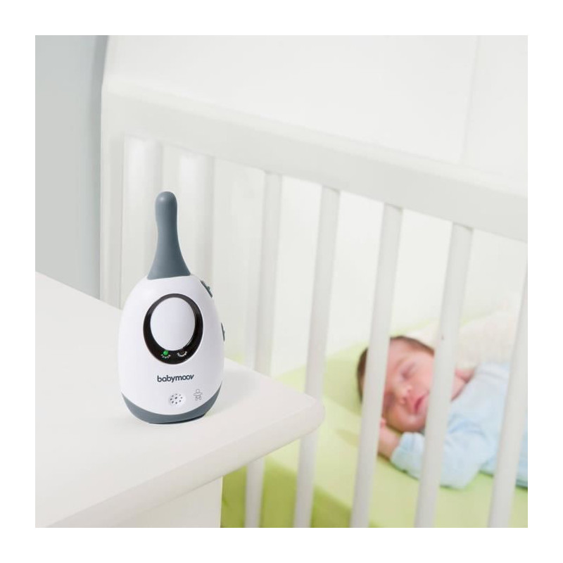 Image secondaire de Babymoov Babyphone audio simply care avec fonction VOX, double alarme et 2 adaptateurs, portée 300m