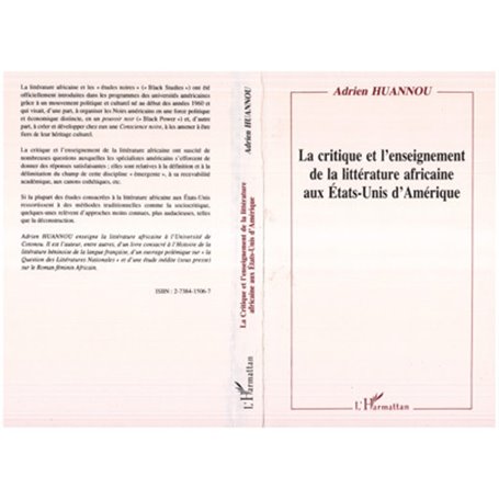 La critique et l'enseignement de la littérature africaine aux Etats-Unis dAmérique