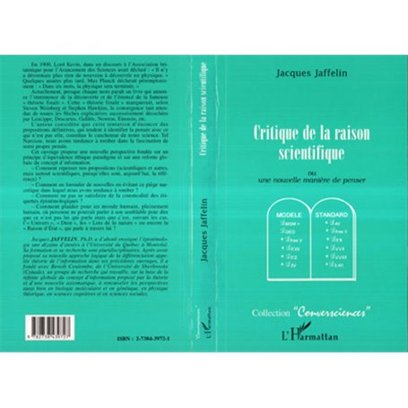 Critique de la raison scientifique ou Une nouvelle manière de penser