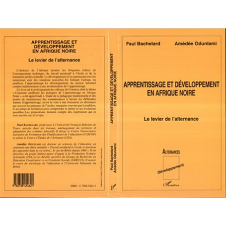 APPRENTISSAGE ET DÉVELOPPEMENT EN AFRIQUE NOIRE