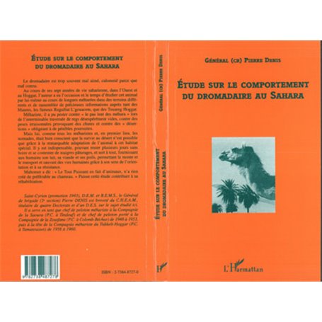 ETUDE SUR LE COMPORTEMENT DU DROMADAIRE AU SAHARA