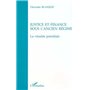 JUSTICE ET FINANCE SOUS L'ANCIEN RÉGIME