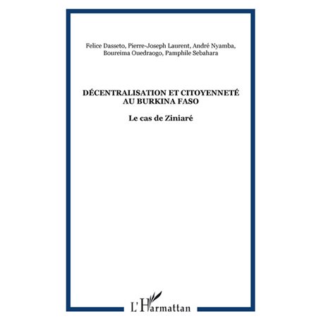 Décentralisation et citoyenneté au Burkina Faso
