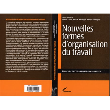 Nouvelles formes d'organisations du travail