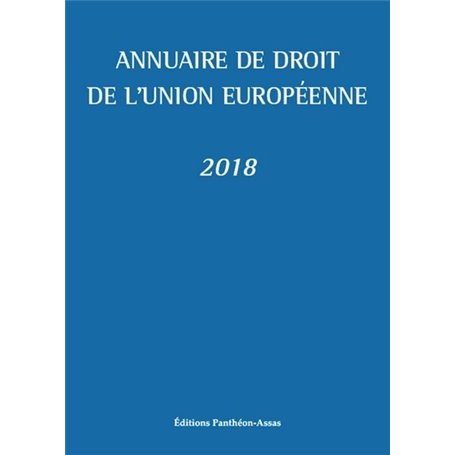 Annuaire de droit de l'Union européenne 2018