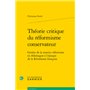 Théorie critique du réformisme conservateur