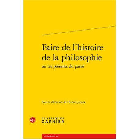 Faire de l'histoire de la philosophie