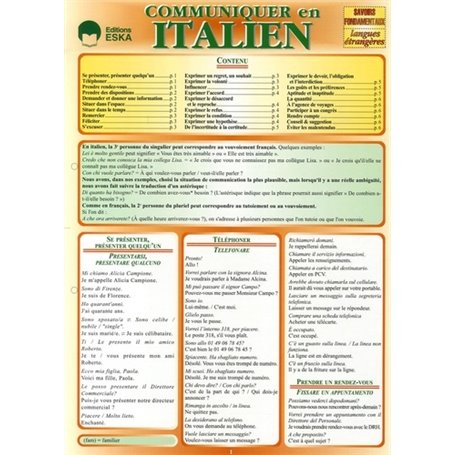 COMMUNIQUER EN ITALIEN