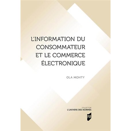 L'information du consommateur et le commerce électronique