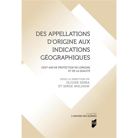 Des appellations d'origine aux indications géographiques